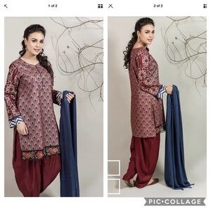 Pakistani Original Maria B 3 piece lawn dress size small